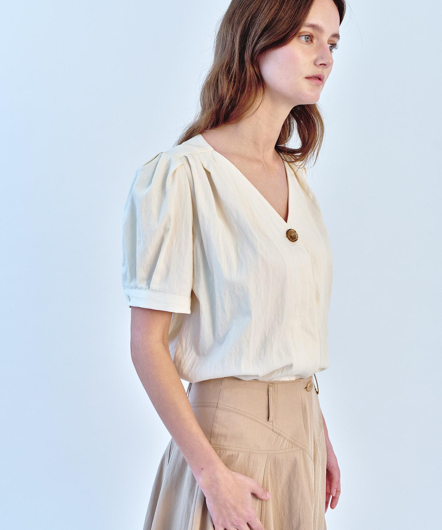 Soire Puff Sleeve Blouse - Ivory Ivory/F