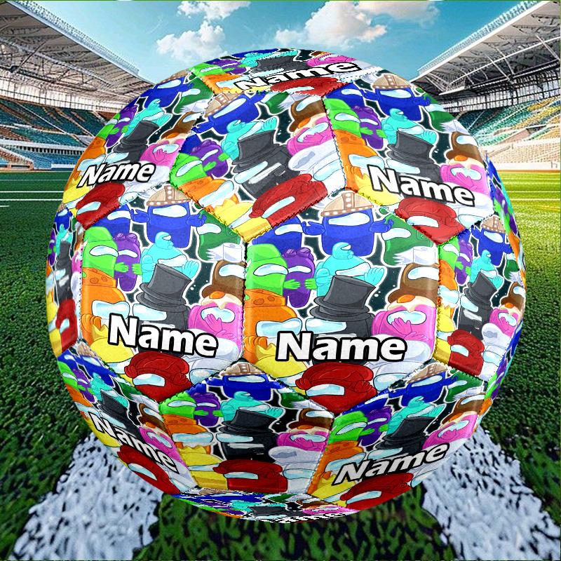 Custom Name Personalized Among Us Print Size 5 Soccer Ball Training & Match Football, for Team, Kicking, Gift for Football