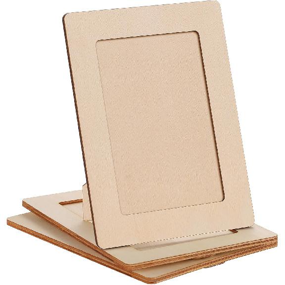 4 X 6 Picture Frames, 12 Pack Wooden Picture Frames, Small Picture Frame Unfinished Wood Photo Frames, Display Pictures Photo Frame Craft Frames Set