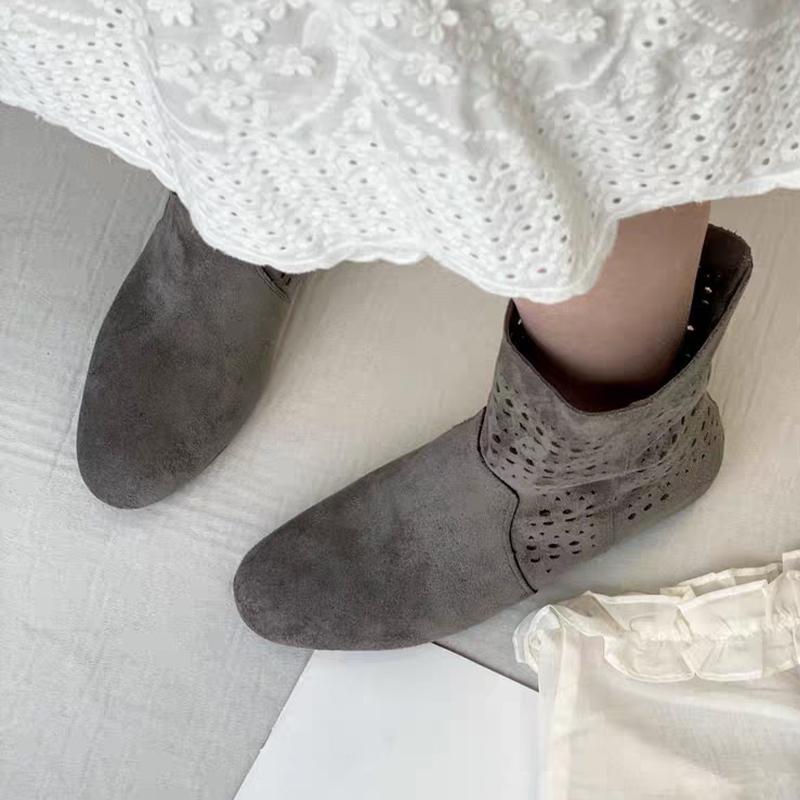 Flats Women Ankle Boots Suede Designer Shoes Winter Cozy Woman Boots 2025 New Trend Goth Casual Mujer Chelsea Botas