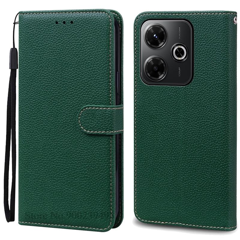 For Redmi 13X Case Leather Flip Wallet Cover For Xiaomi Redmi 13X Case Soft Silicone Book Cover For Redmi 13X Case Fundas