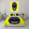 "Colorful Skull Art Decor Set" Soft Skin-Friendly Bedding Set Includes 1 Duvet Cover And 2 Pillowcase Gift