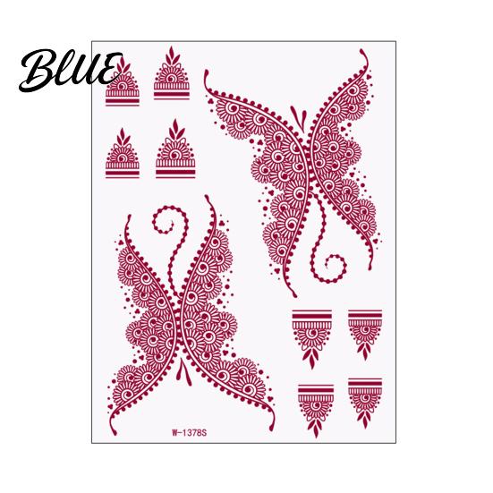 Quick Apply Tattoo Stickers Temporary Sticker Flower Lace Lotus Pattern Fake Tattoos for Women Men Fun Family Waterproof DIY Face Arm Leg