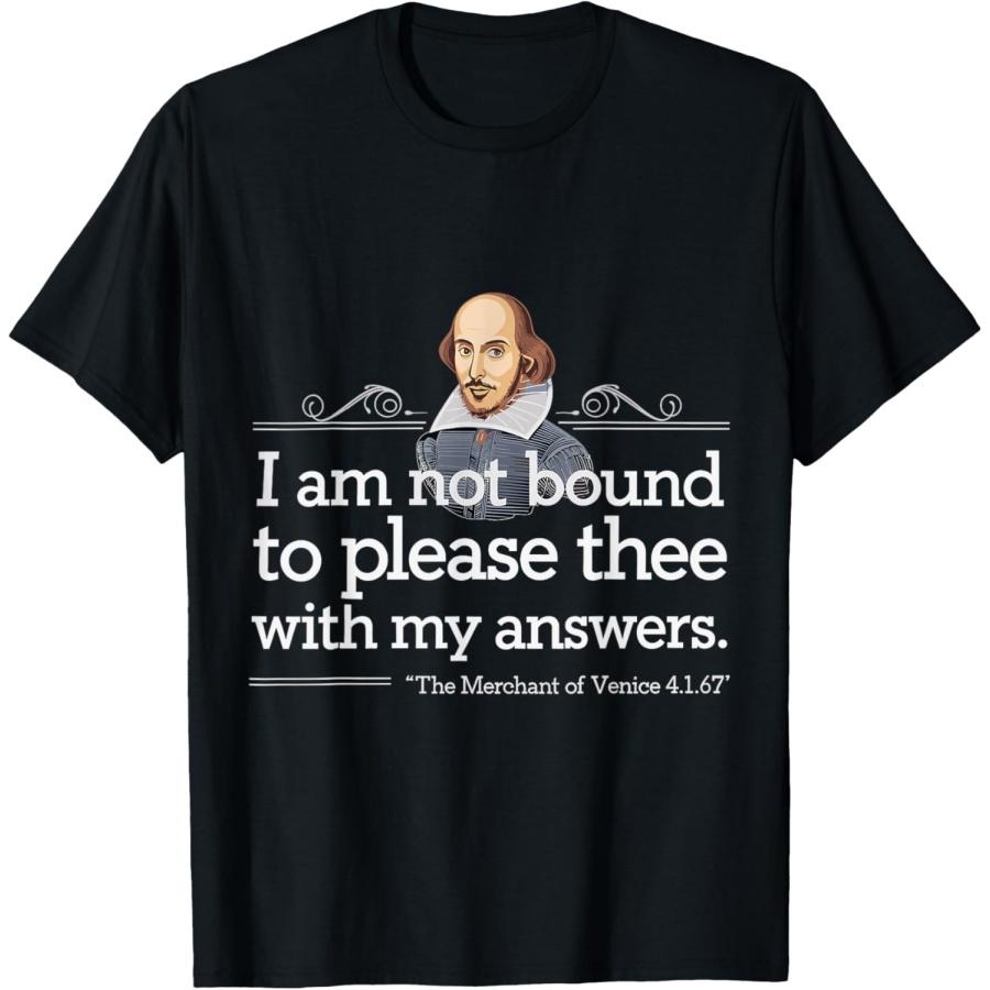 Я не обязан угождать тебе своими ответами Футболка Шекспира XXXXXL чёрный