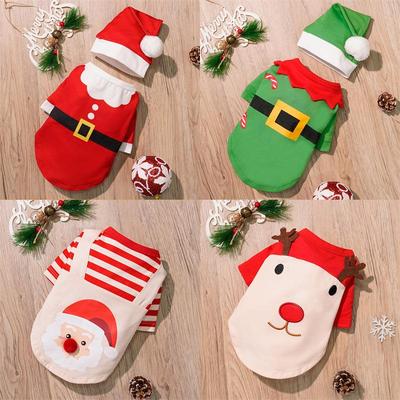 Herbst- und Winterhundekleidung, Weihnachtsmann-Hund-Verwandlungskostüm, Teddy Bichon Frise Katze Haustier Katze Kleidung