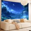 Dreamy night sky scene, decorative polyester upholstery with digital wall hanging upholstery, living room and bedroom gift