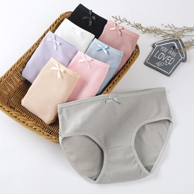 Sexy Women's Underwear Seamless Panties Plus Size Lingere Solid Color Briefs Mid Waist Comfortable Underpants