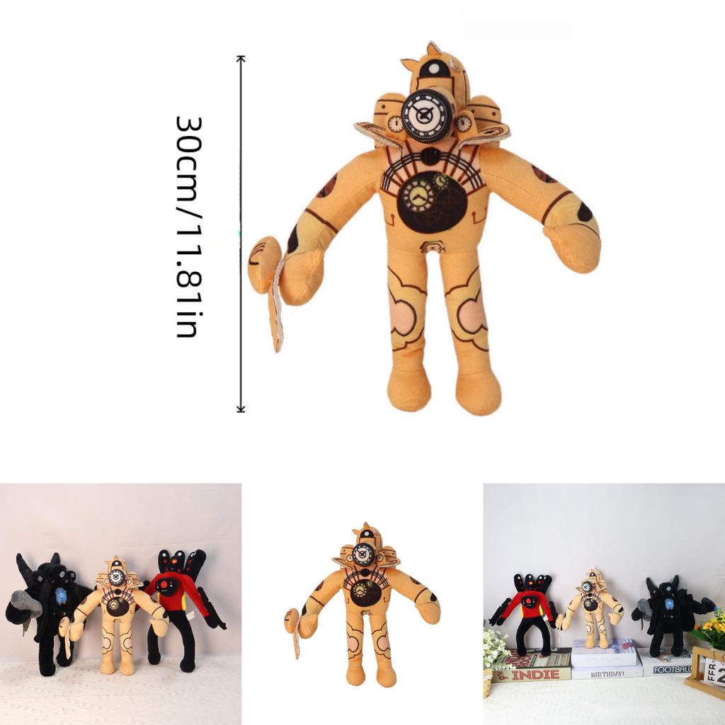 Skibidi Toilet Plush Super Combo King Of Clocks Pp Cotton Stuffed Toy