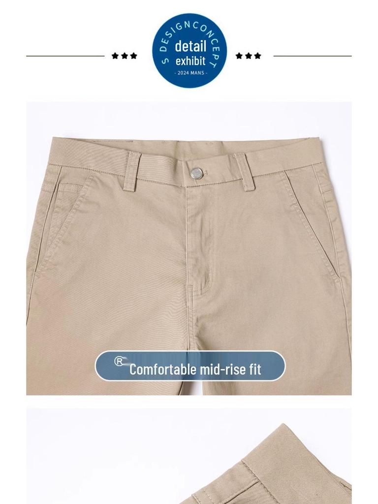 Herren Herbst Baumwolle Slim Fit Stretch Hose