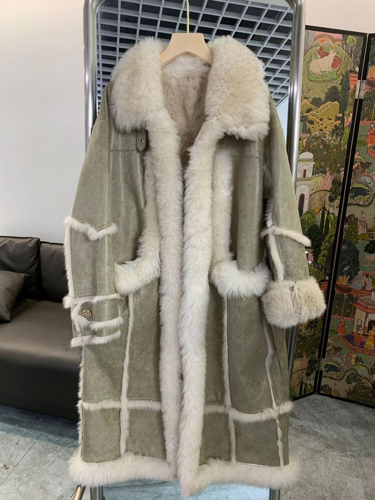 The New Fur Is Integrated and Lengthened, and The Popular One Keeps Warm and Looks Thin for Large-size Women.