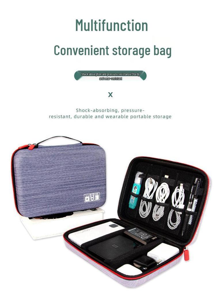 Multifunctional Waterproof & Drop-Resistant Storage Bag for Cables, Earphones, Power Banks & Mobile Accessories
