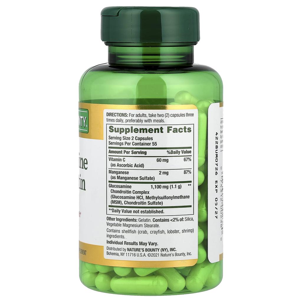 Nature's Bounty Glucosamine Chondroitin Complex, 110 Capsules