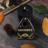 Rectangular Wood Witchcraft Altar Butterfly Compass Plate Dowsing Game Divination Board Carven Wooden Metaphysical Message