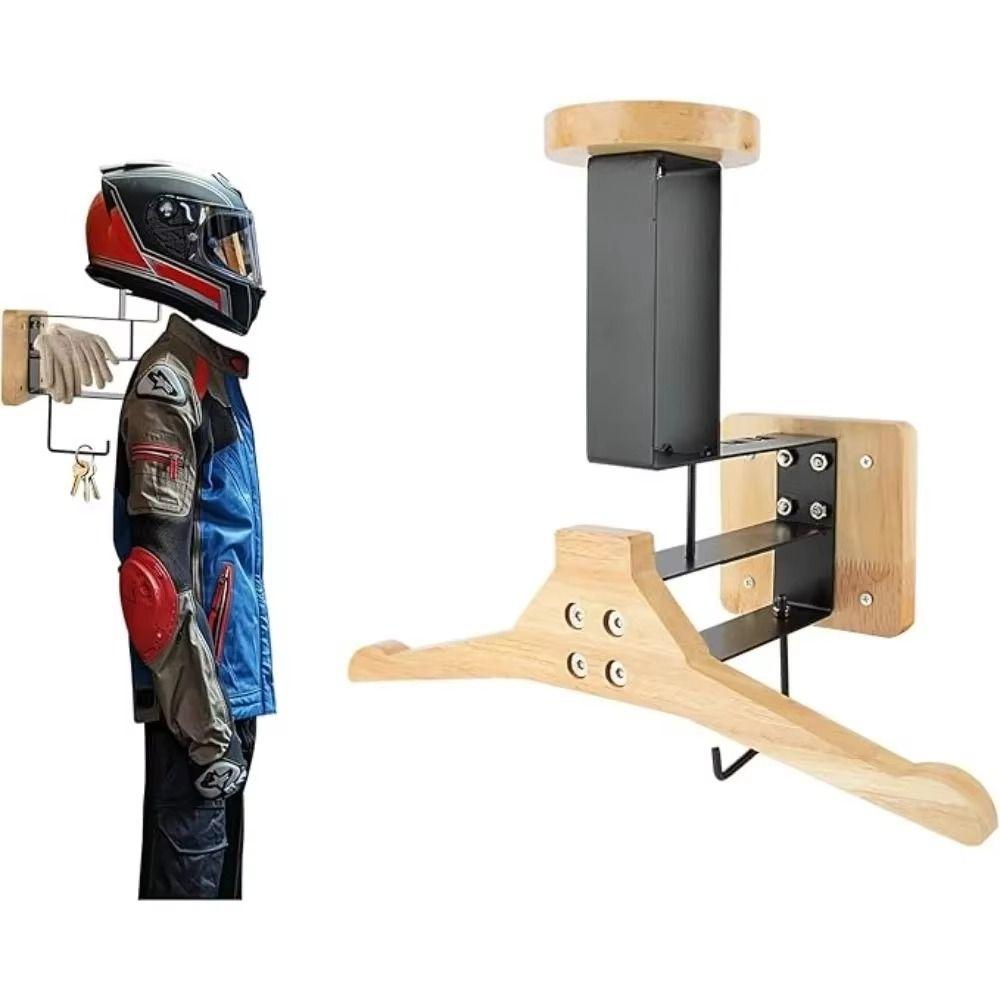 Hanger Helmet Rack Wooden Hat Bracket Universal Clothes Storage Holder  Football Helmets