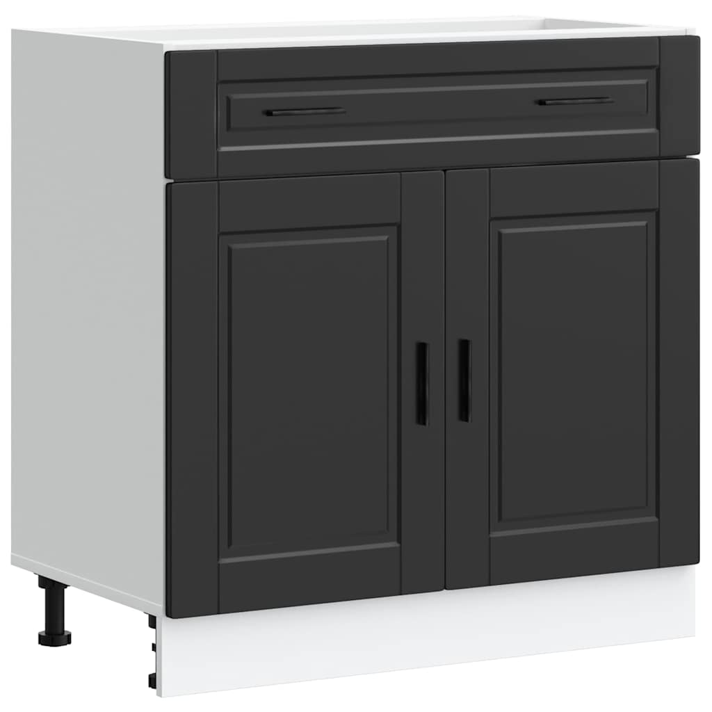 Vidaxl Base Kitchen Cabinet, Porto, Black, Wood-based Material