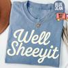Well Sheeyit Country Western Shirt Vintage Retro Western Funny Meme Tee Gift for Her Cotton Washed Oversized Tshirt Streetwear