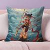 Chinese Anim Nezha Pillow Case Pillowcase Ultra Soft Skin Friendly Fabric Cloud Like Comfort & Concealed Zipper
