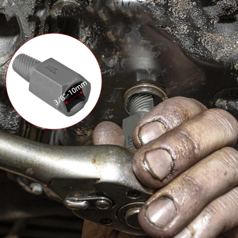 12 Piece Screw Extractor Kit 3/8 Inch Drive Hexagonal Head Multi Spline Tool Suitable For Stripped Bolt And Nut Removal