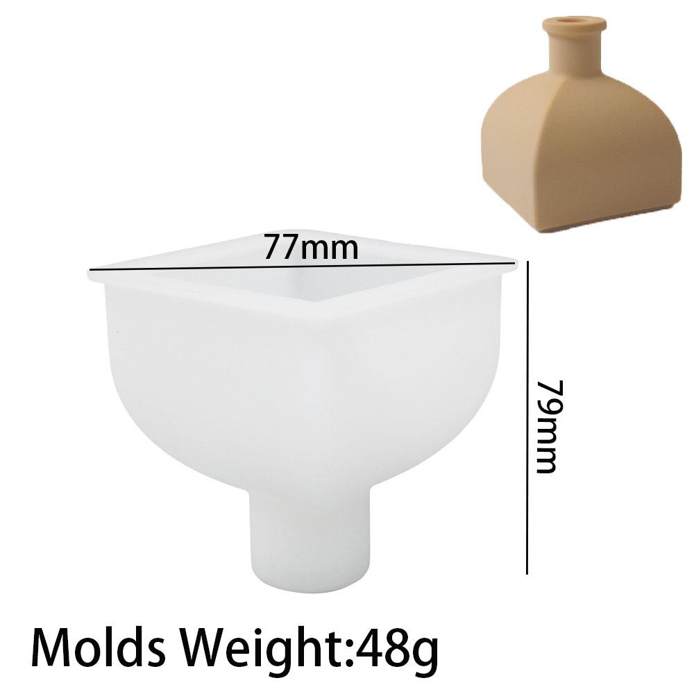 DIY Vases Silicone Mold Pottery Cement Planter Crafts Molds Crystal Epoxy Resin Plaster Concrete Flower Pot Mould Home Decor