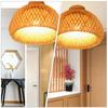 30 Lampada a sospensione in vimini di rattan, paralume per lampada da soffitto, decorazione per la casa, lampadario sospeso in legno di bambù