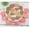 Durable 16Pcs Biscuit Press Molds 2 Gift Boxes,Each Pattern 2Pcs Cartoon Cutters For Home Cookie Fondant Craft