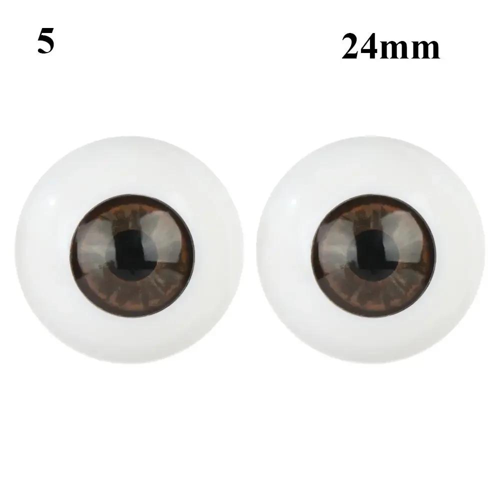 1Pair 22mm 30mm Realistic Half Round Craft Accessories Acrylic DIY Eyeballs Reborn Doll Eyes BJD Mini Easy Use Simulation