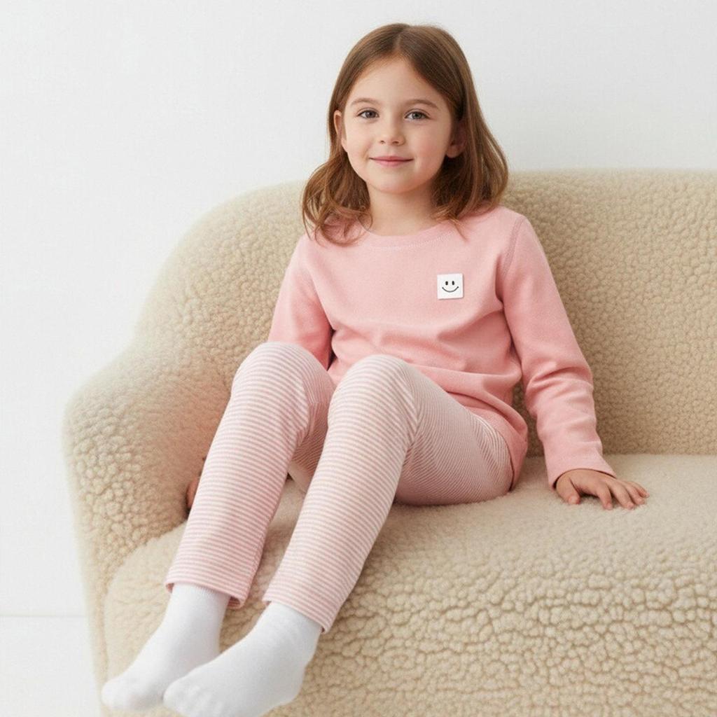 2025 Çocuk Sonbahar/Kış Kıyafet Seti: Erkek ve Kız Çocukları İçin Sıcak Dikişsiz Termal İçlik