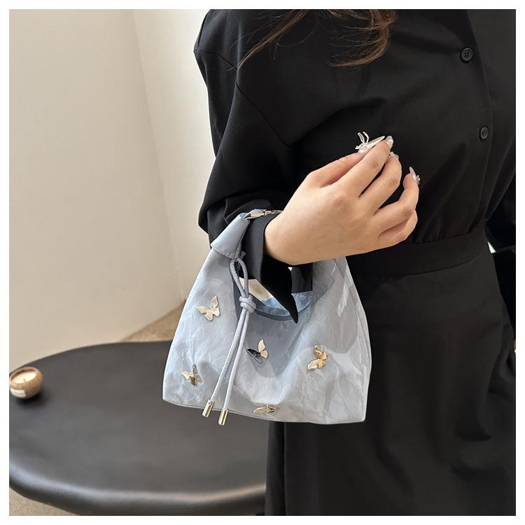 Korean Style Butterfly Clasp Faux Leather Shoulder Bag Commuter Crossbody Pouch CLE