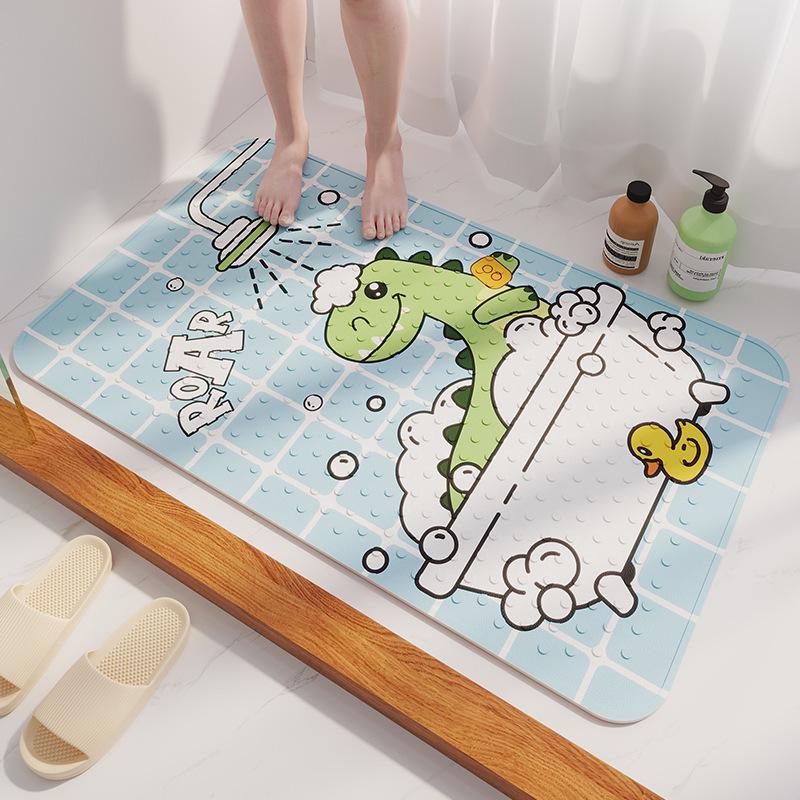Child's Non-Slip Waterproof Bathroom Mat - Anti-Fall Shower & Toilet Floor Pad
