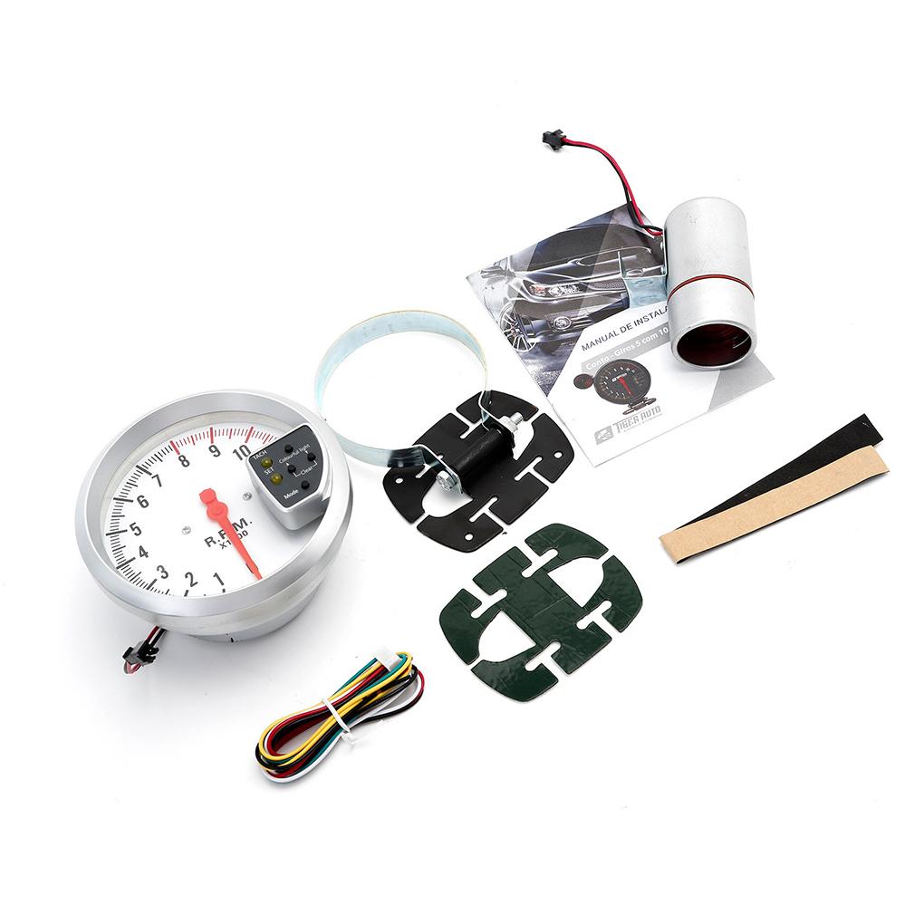Tahometru de 5 inch, 11000 RPM, indicator de viteză pentru mașini de curse cu afișaj LED pentru motoare cu 1-8 cilindri, 12V, vehicule, tahometru de înaltă performanță