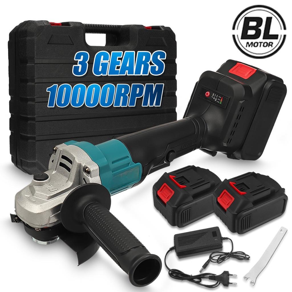 1580W 100MM Brushless Electric Angle Grinder Cutting Machine 21V 1/2 Lithium-Ion Battery DIY Woodworking Grinding Machine Power Tool