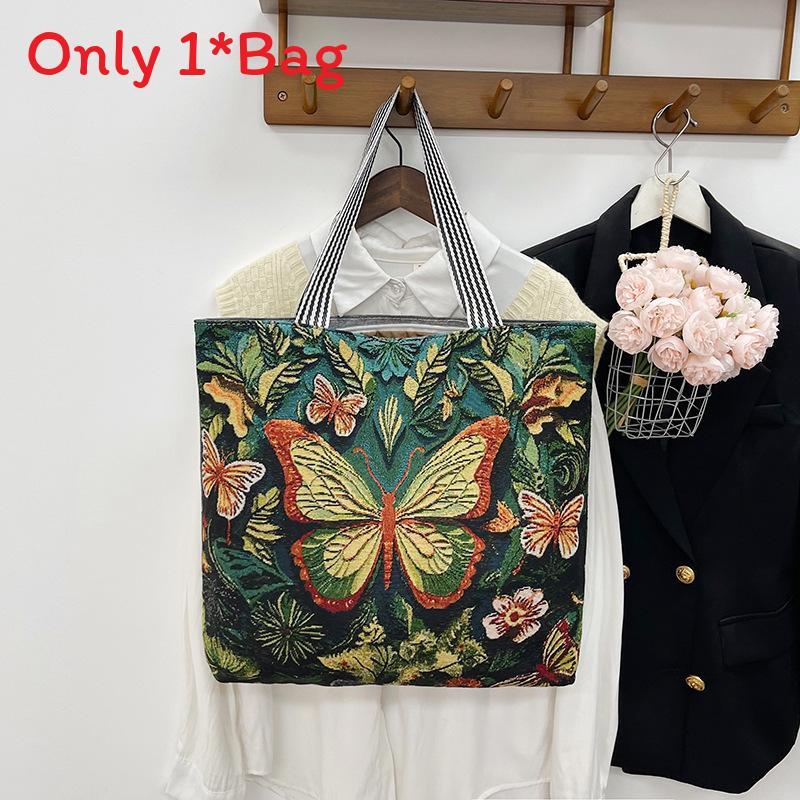 Bohemian Embroidered Tote Bag With Polyester Lining For Women And Casual Outings