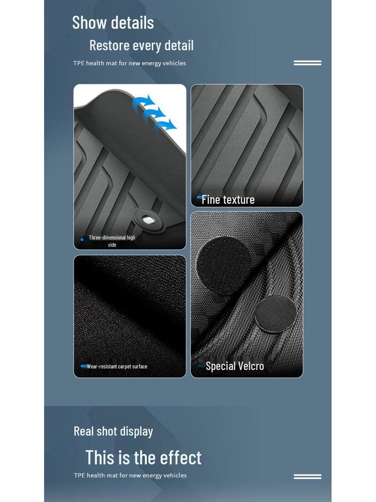 Compatible TPE Floor Mats & Trunk Mats for 25 Lynk & Co Z20 Models - Vehicle-Specific Seat Back Mats Included