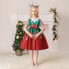 2025 European & American Christmas Santa Claus Girls' Puffy Princess Dress