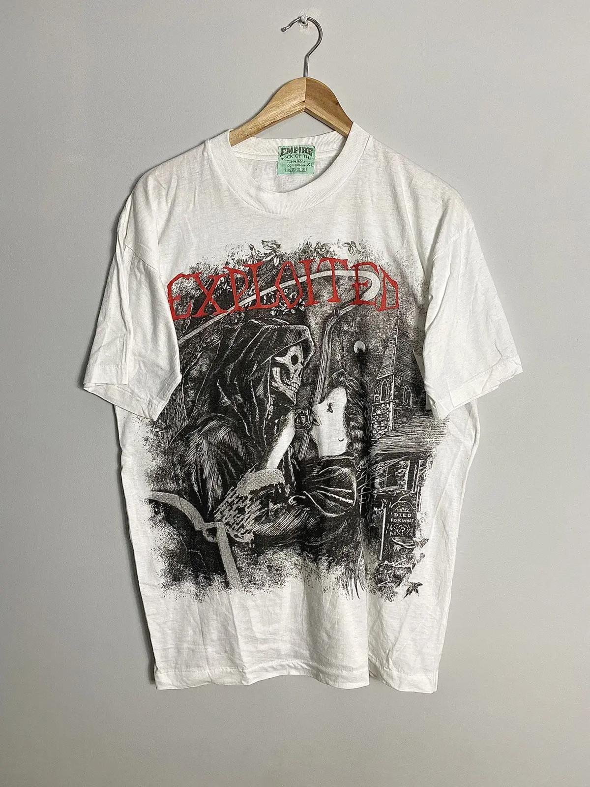 Vintage The Exploited Death Before Dishonour 90s Band Tee Unisex T-Shirt XXL