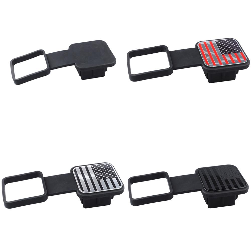 1-4PCS Waterproof Trailer Hitch Receiver Cover Plug Tube Cap Protector Trailer Hitch Cover 2 Inch Receiver Auto Square Plug