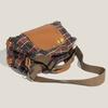 Retro bordeauxrotes Karomuster Handtasche Damen Schulstil Große Kapazität Schulter Rucksack Umwandelbare Tasche Damenmode Mochilas Mujer