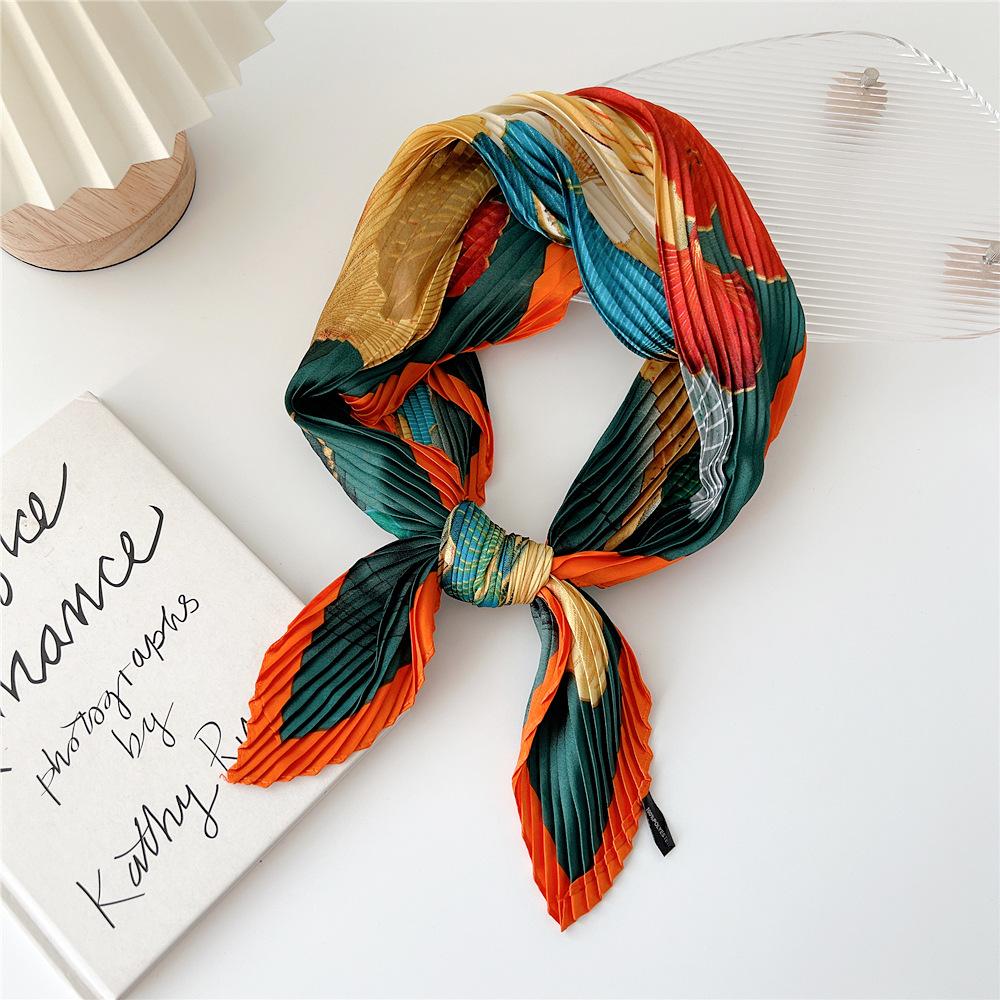 70cm Fold Square Scarf Women Spring Summer Fashion Bandanas Bag Hat Head Hair Shawl Wraps