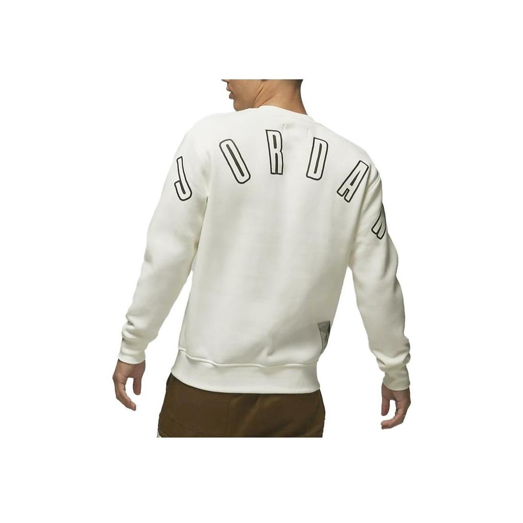 Jordan Flight MVP Print Crew Neck Casual Sport Fleece Sweatshirt Men Sweatshirt White FB7020-133
