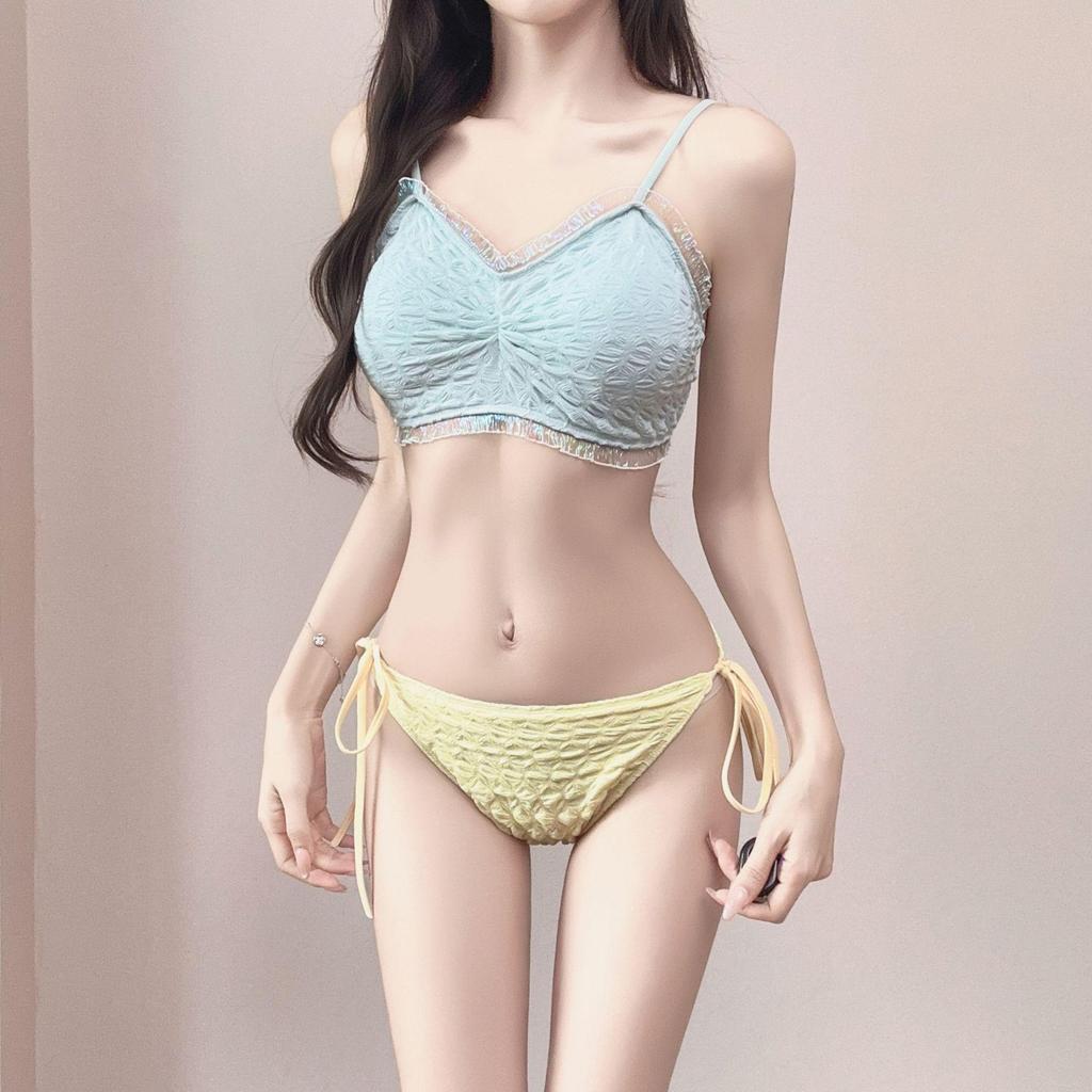 2026 Sexy Slimming Women's Three-Piece Bikini Set - Pure Desire Style Beach Swimwear