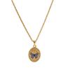 Painted Titanium Steel Butterfly Snake Dragonfly Swan Pomegranate Oval Diamond Necklace Fashion Light Luxury Love Collarbone Chain