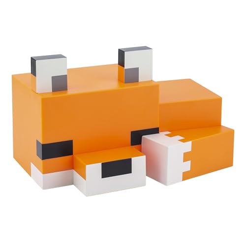 Paladone Minecraft Cute Fox Night Light with Soft Orange Glow, Officially Licensed Minecraft Decor and Desk Lamp for Game Rooms and Kids/Tween Bedroom