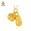 Rose Flower Crown Pure Gold 999 Pendant Set for Women - Qixi Valentine's Day Gift