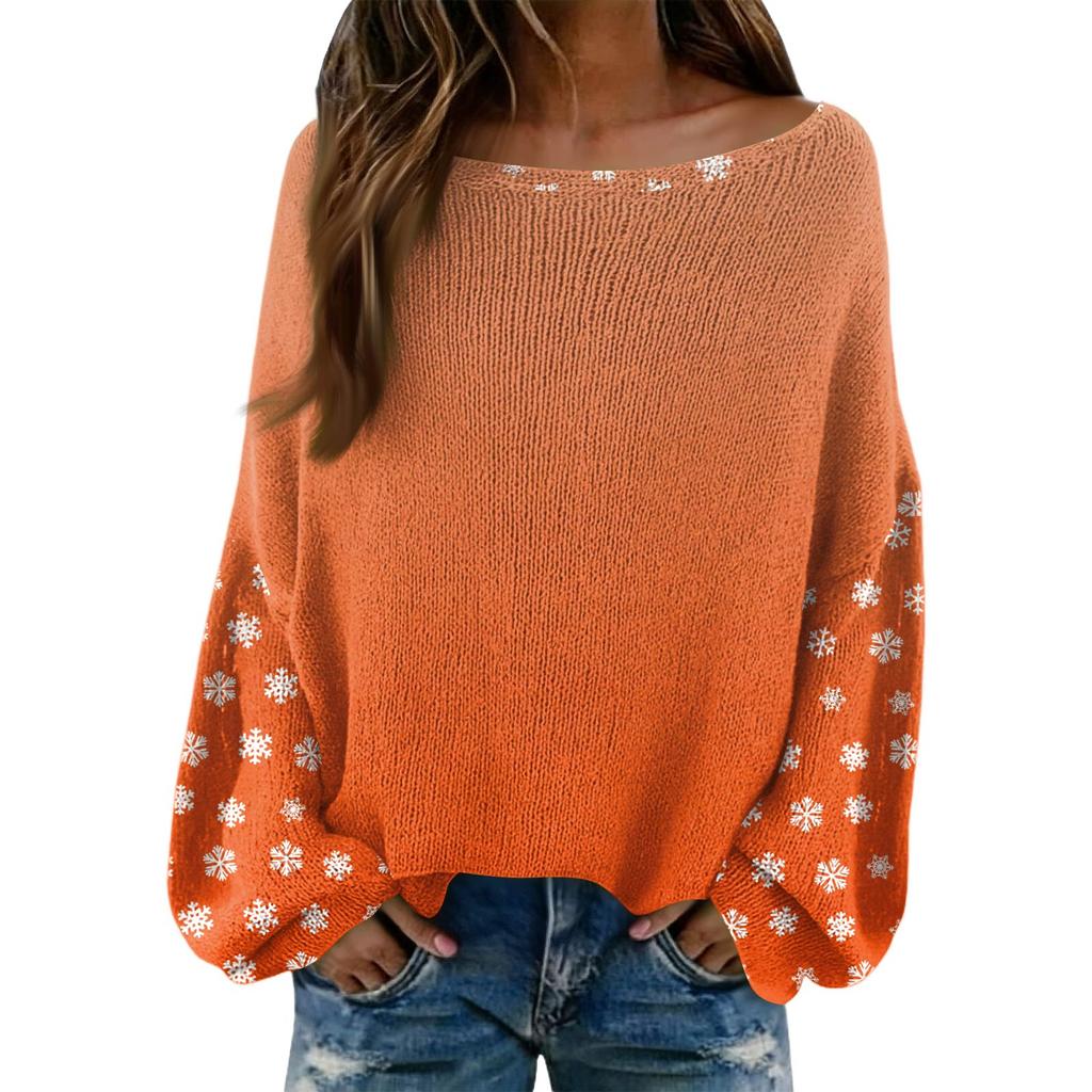 Damski Modny Elegancki Sweter z Długim Rękawem