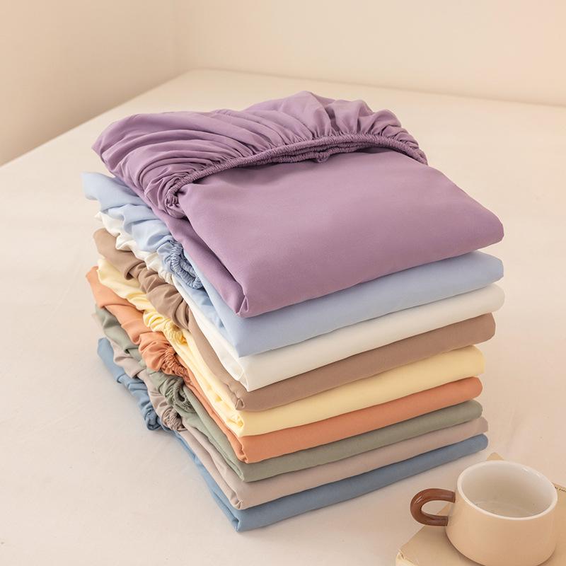 2025 Washed Flannel Solid Color Fitted Sheet: Non-Slip All-Inclusive Mattress Protector Bedspread