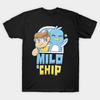 Camiseta Estampada Negra para Hombre Milo y Chip Merch Impresión en Papel de Transferencia Sin Corte Camiseta de Algodón