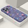 Luxury Small Flower Buds Lanyard Case For iPhone 15 Pro Max Coque iPhone 11 12 13 14 Pro Max 16 SE 2 2022 Soft Silicone Cover