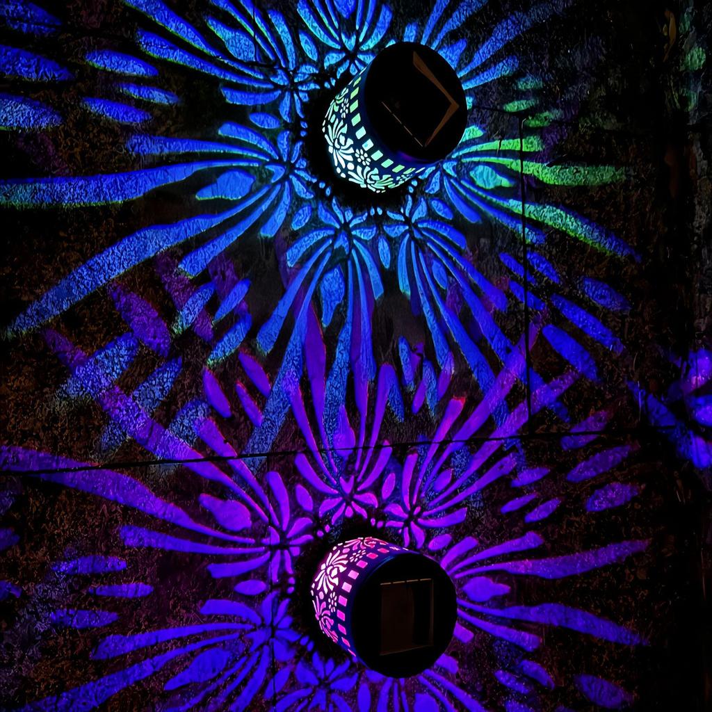 Cross Solar Mandala Sunflower Outdoor Wall Lamp Garden Decoration
