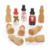 2pcs 65mm Mini Wooden Snowmen Wood Shapes, Wooden Crafts To Make and Decorate, Make Your Own Christmas Decorations