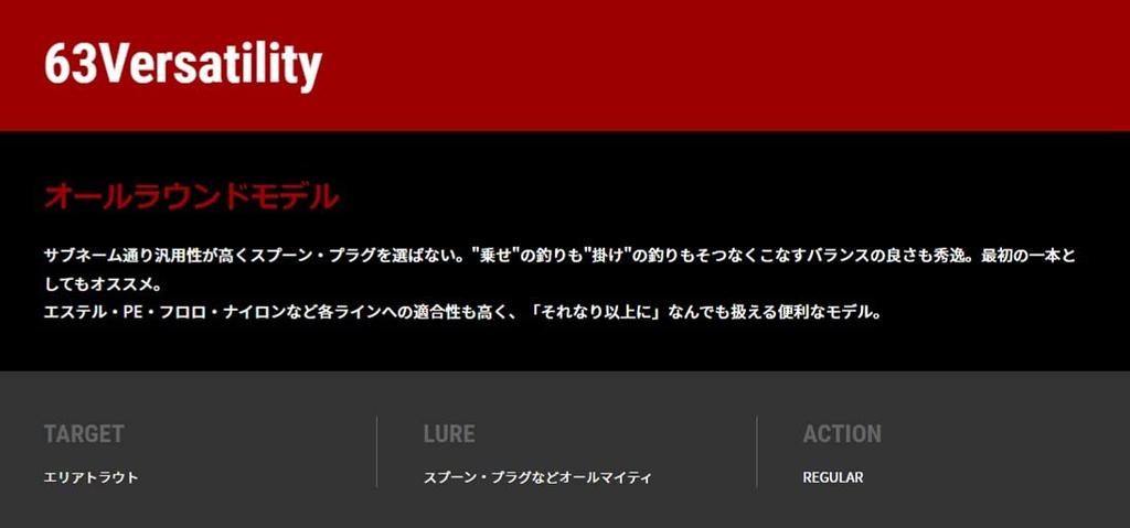 Tailwalk Rod Silverna Lago 63Versatility 17212